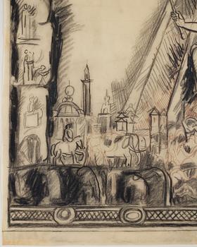 Einar Forseth, A study for Mälardrottningrn, Gyllene Salen, Stockholm City Hall.