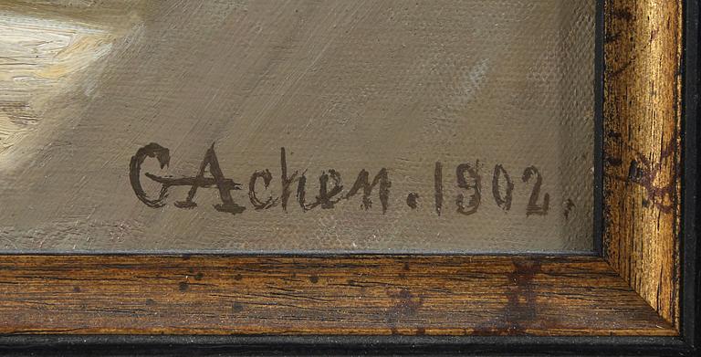 GEORG NIKOLAJ ACHEN, olja på duk, sign. o dat. 1902.