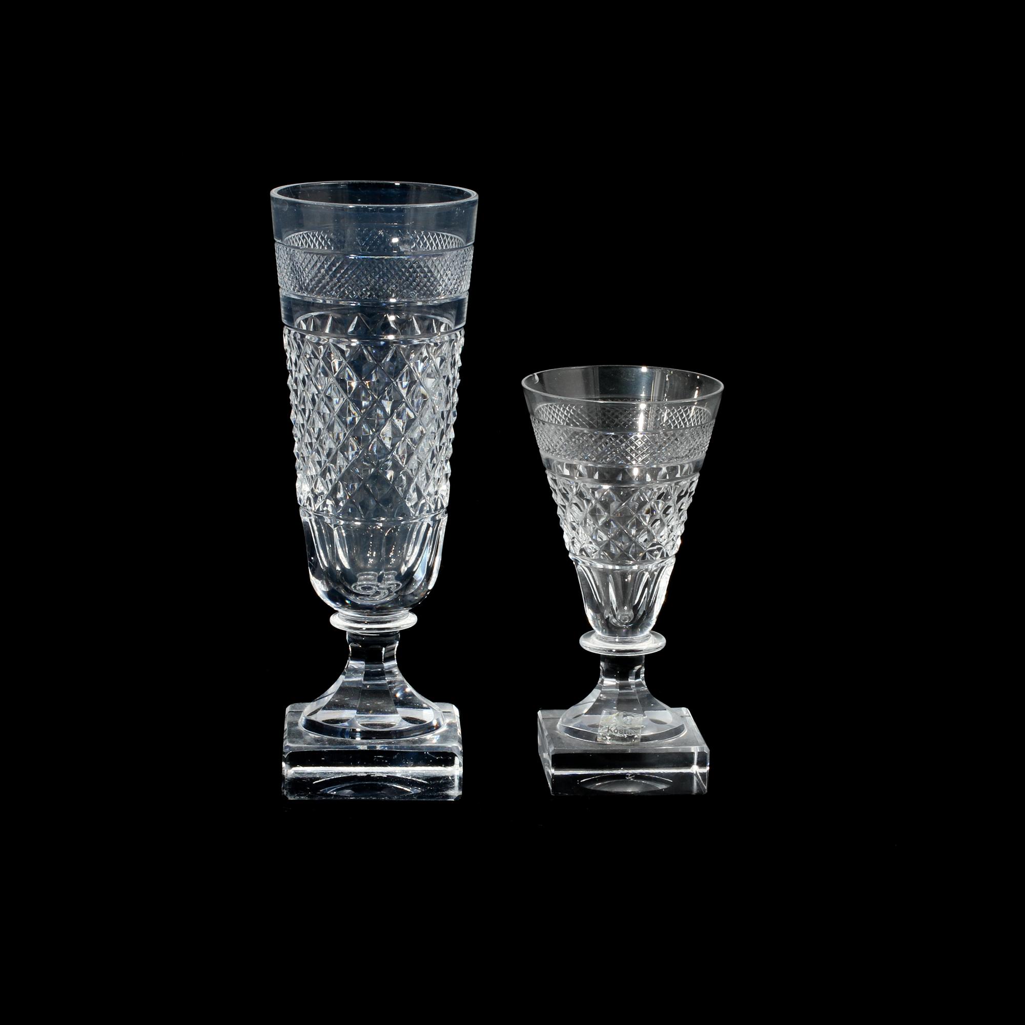 GLASSERVIS, 77 delar, "Kent", Kosta, 1900-tal.