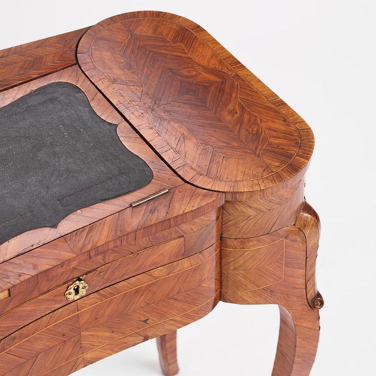 A Rococo rosewood parquetry poudreuse by C. Linning (master in Stockholm 1744-79).