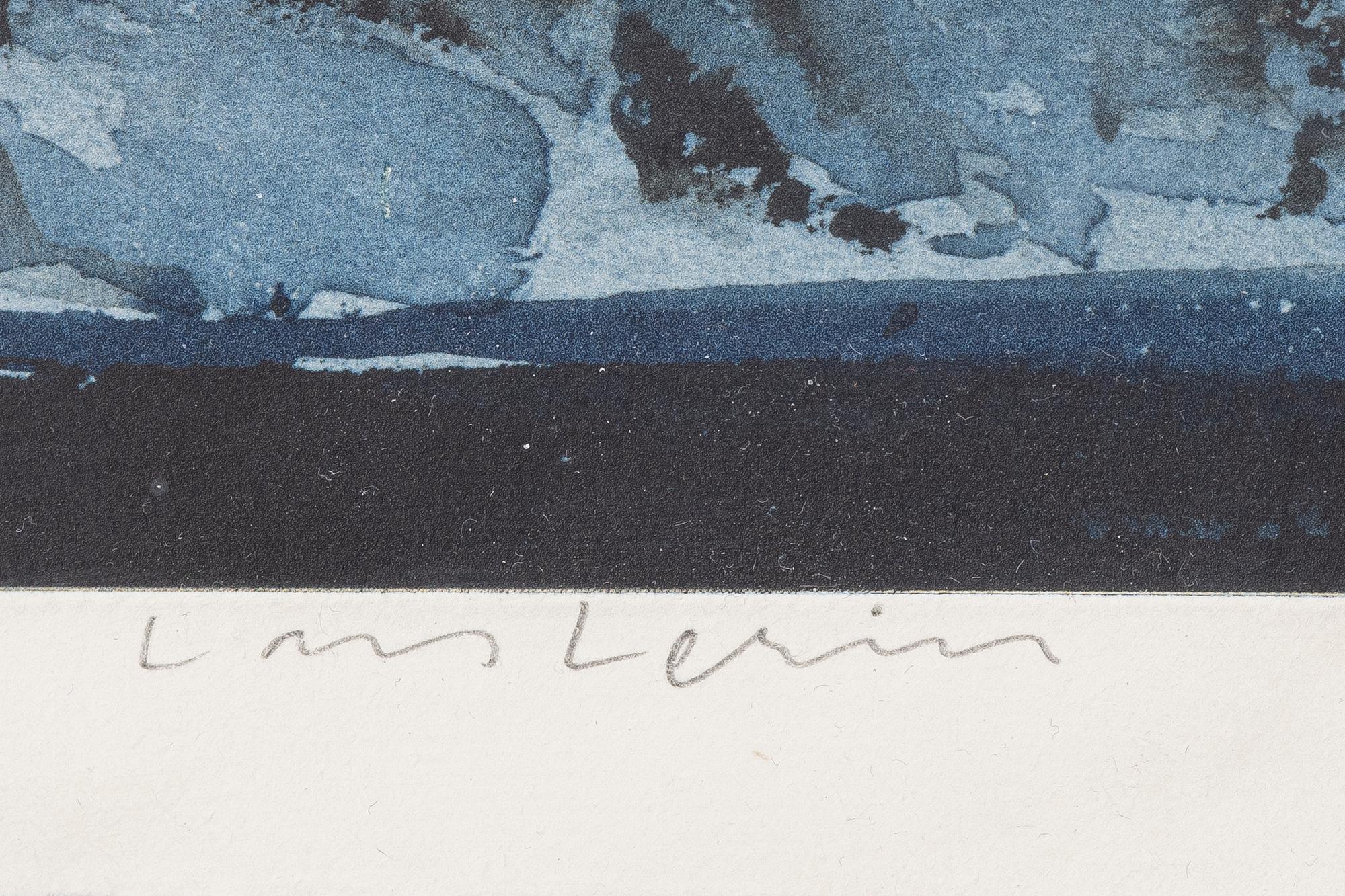 Lars Lerin, "Mellan husen-bilder från Lofoten", bibliophile edition with a colour lithograph "Tre Måsar".