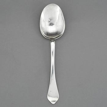 RÅTTSVANSSKED, silver, 1720, Jacob Brunck, mästare i Stockholm 1715-1745, 46 gram.