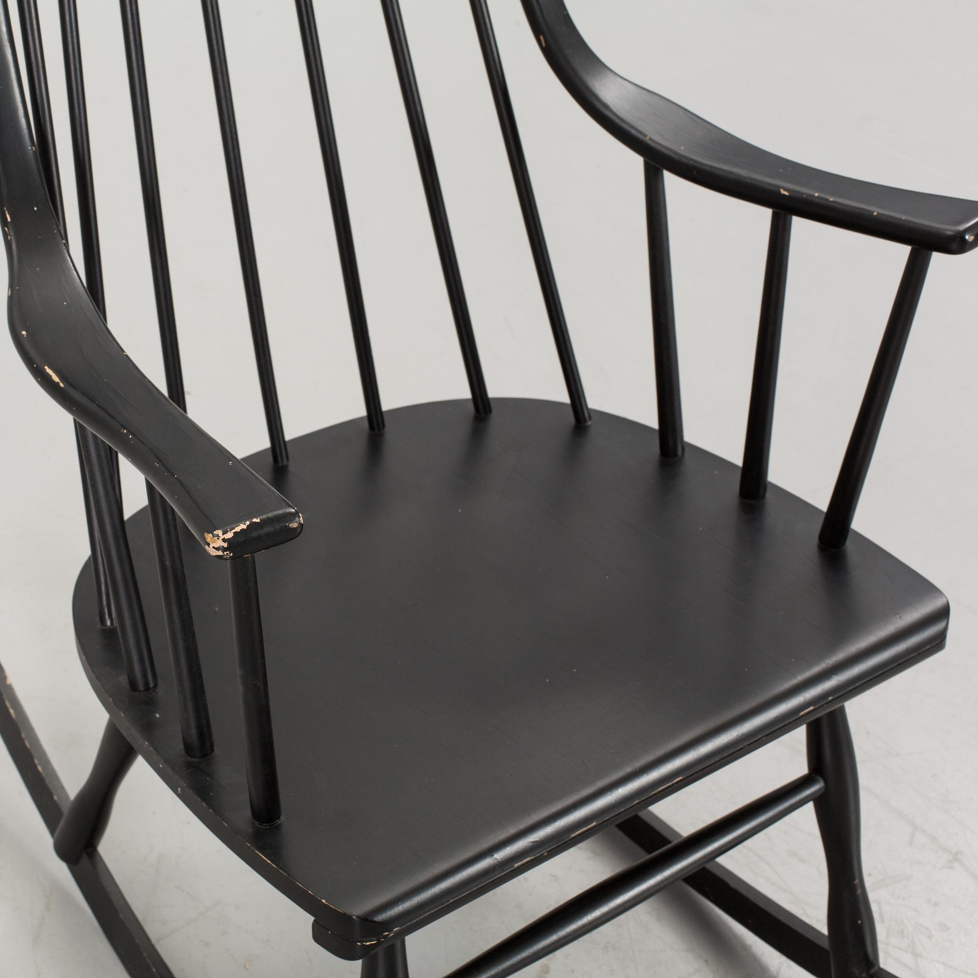 A ROCKING CHAIR BY LENA LARSSON "BOHEM" NESTO NÄSSJÖ, SECOND HALF OF 20TH CENTURY.