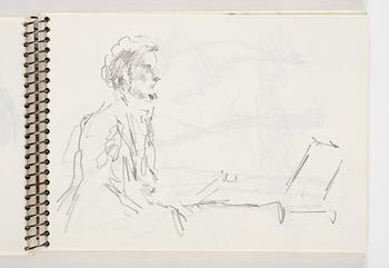 Lotte Laserstein, 4 skissböcker med blyertsteckningar.