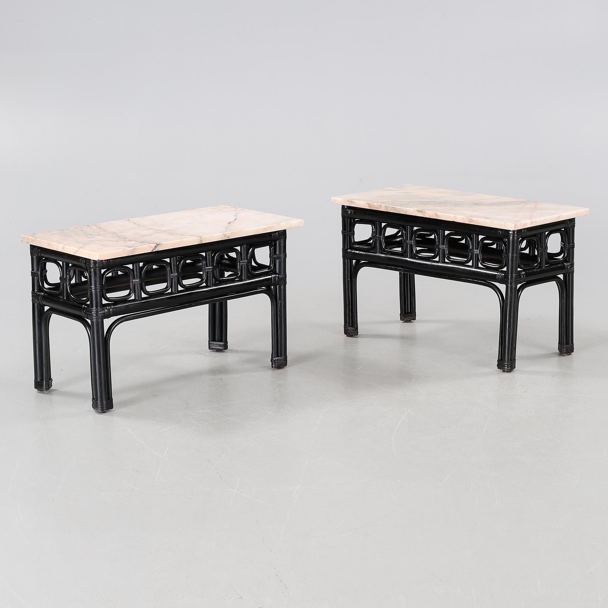 A pair of side tables, second half of the 20th century.