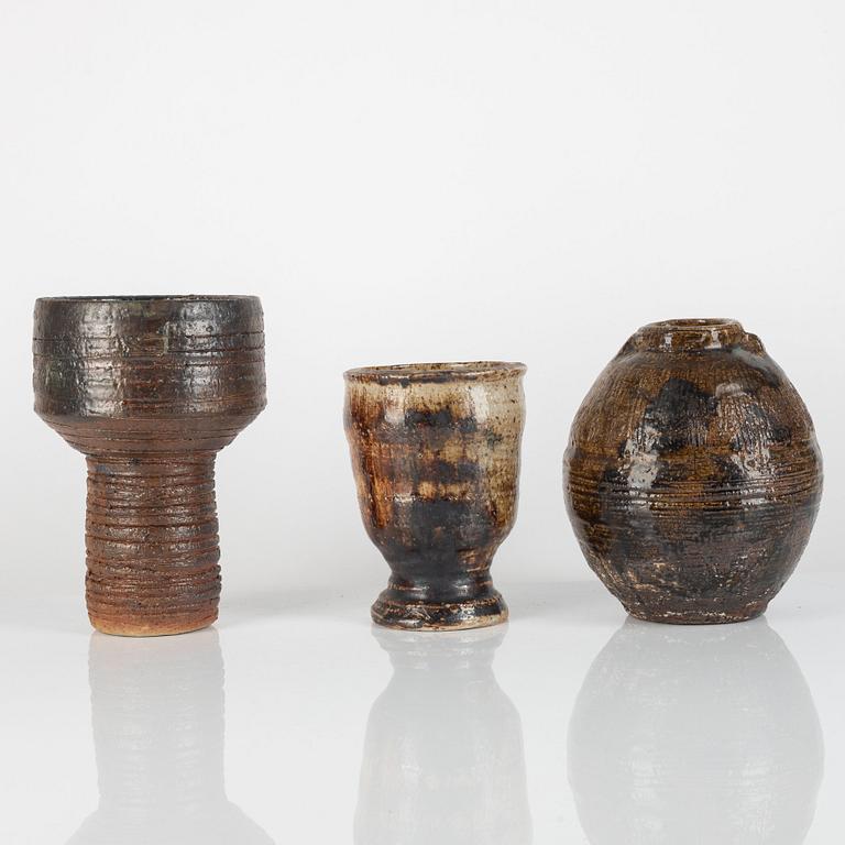 Denise Wren, a set of three vases, United Kingdom.