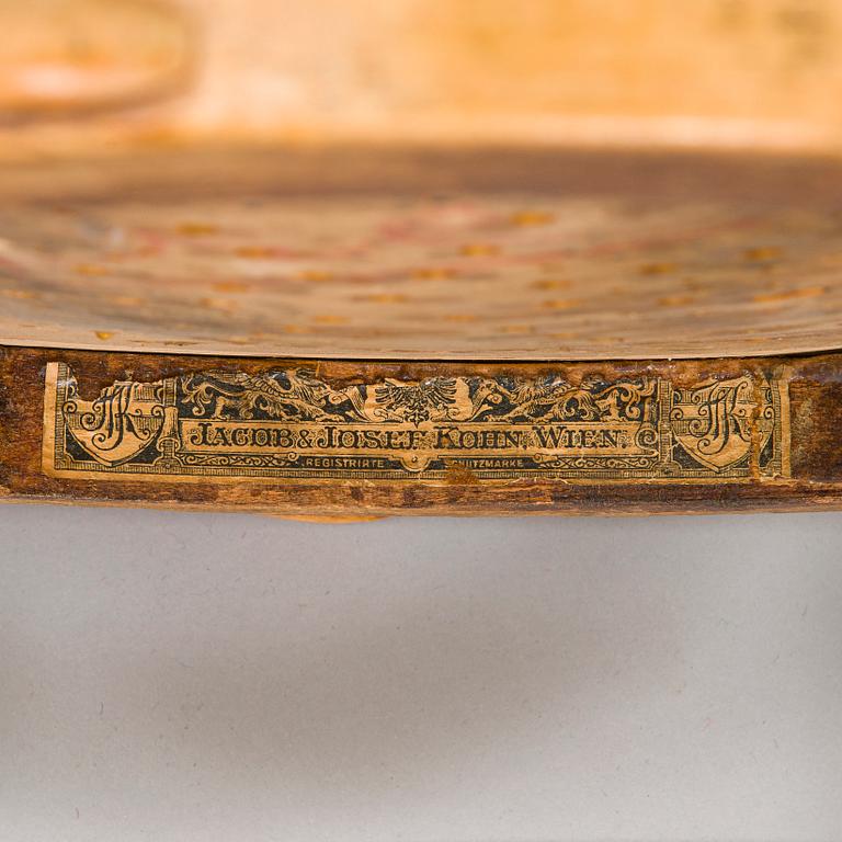 A set of four chairs by Jacob & Josef Kohn, Vienna turn of the 20th century.