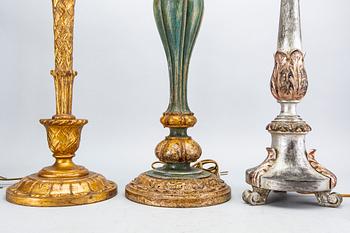 Bordslampor, 3 st, Paoletti, Florens Italien, 1900-talets andra hälft.