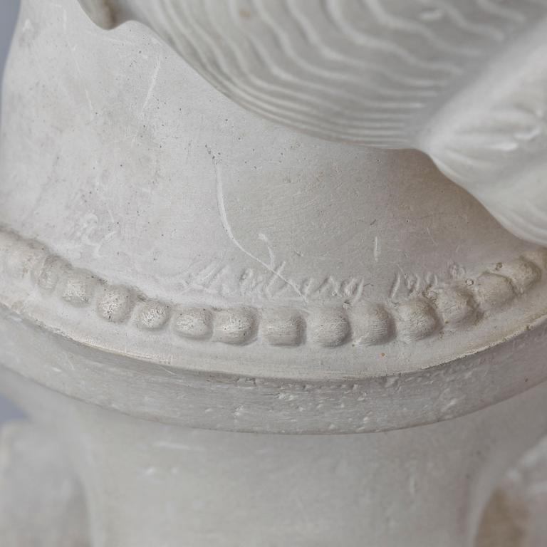 OLOF AHLBERG, skulptur, gips. Sign o dat 1928.