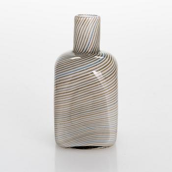Heikki Orvola, a filigree glass bottle, signed Heikki Orvola Nuutajärvi Notsjö.