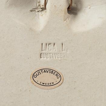 Lisa Larson, väggrelief och figurin, stengods, Gustavsberg.