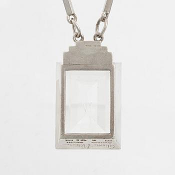 Wiwen Nilsson, a sterling silver necklace with a rock crystal pendant, Lund 1943.