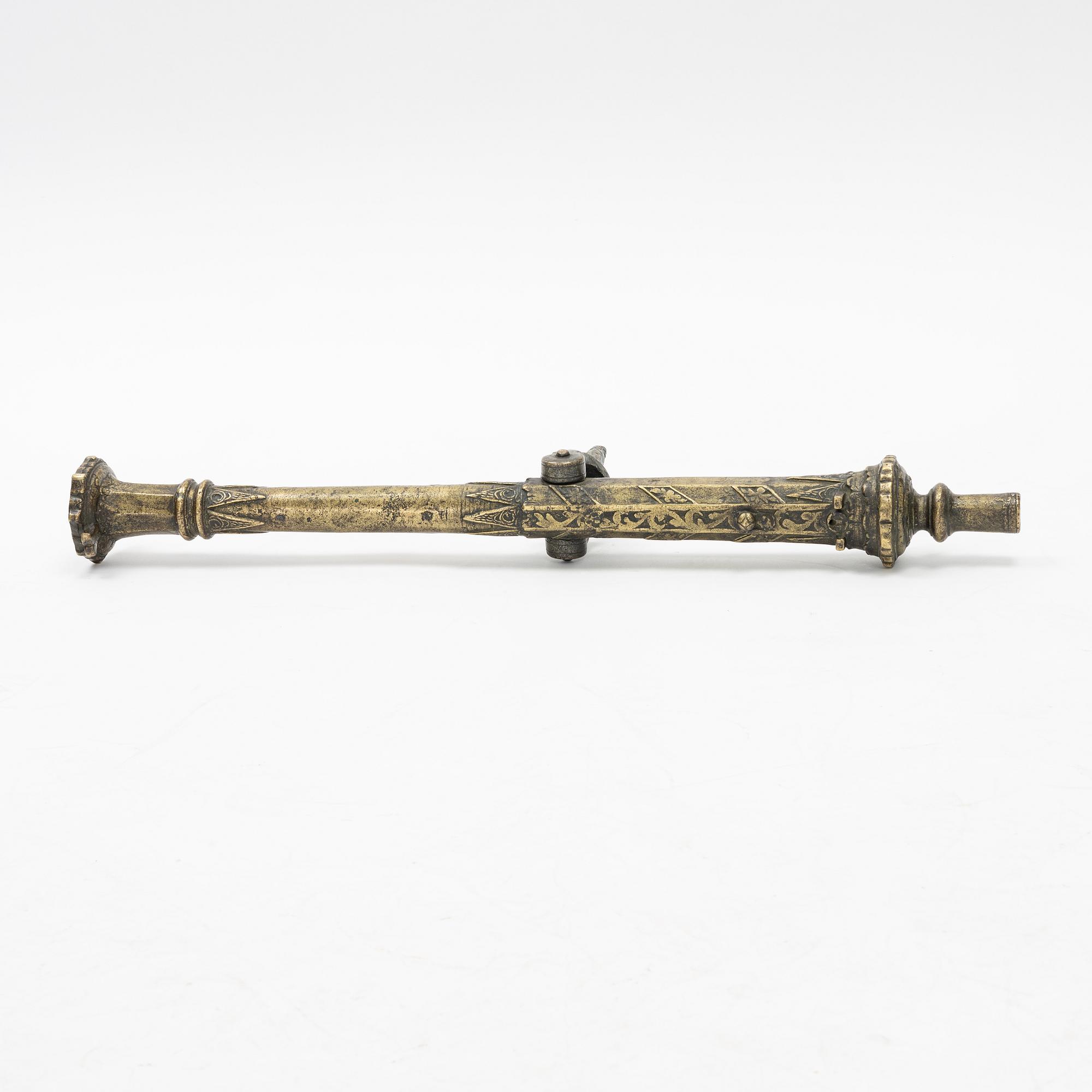 A brass Lantaka swivel gun, possibly 19th Cenutry.