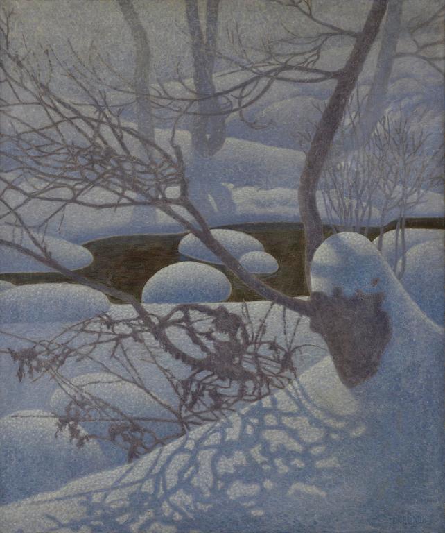 Bror Lindh, Snölandskap i månsken.