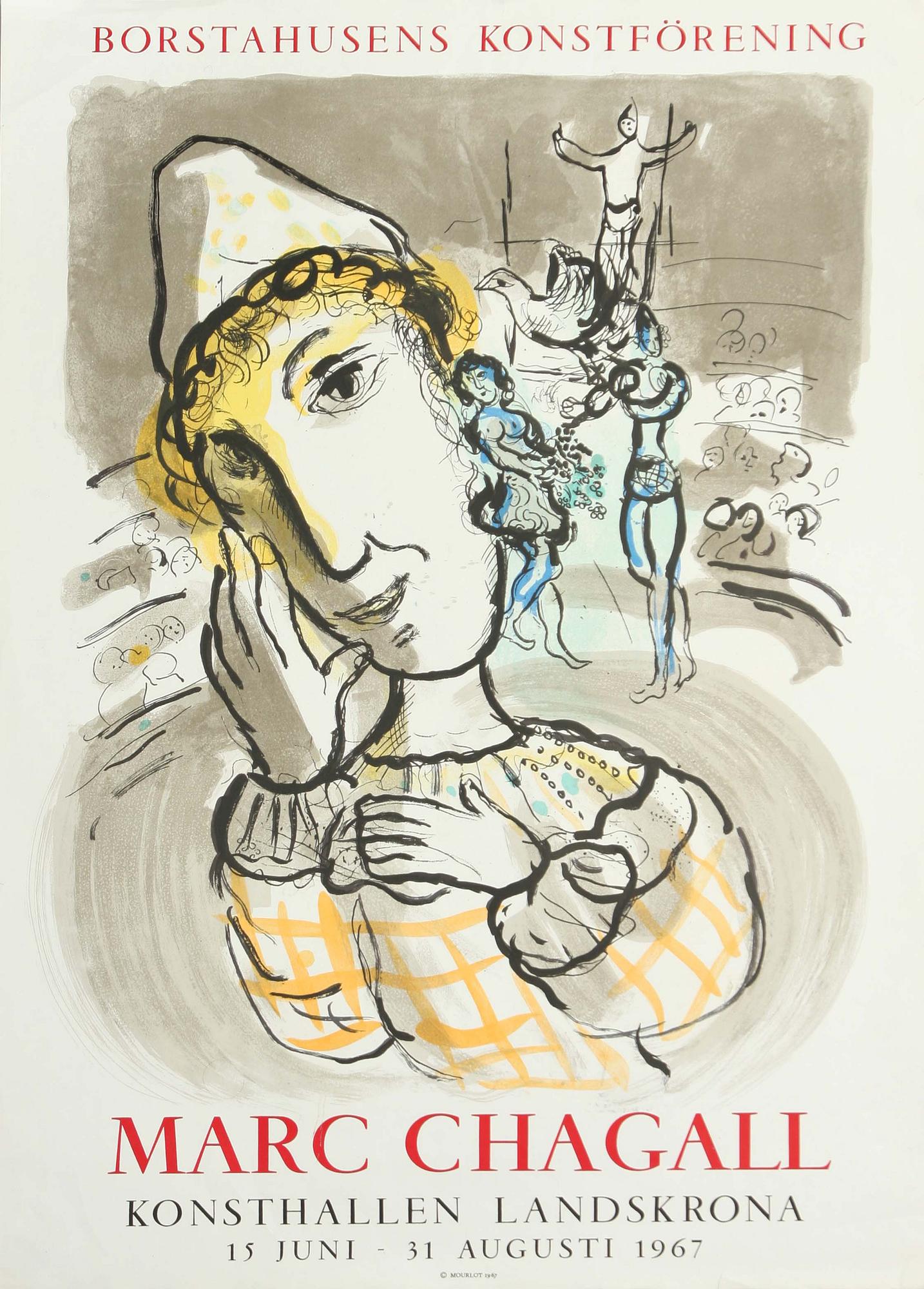 MARC CHAGALL, efter, utställningsaffisch.