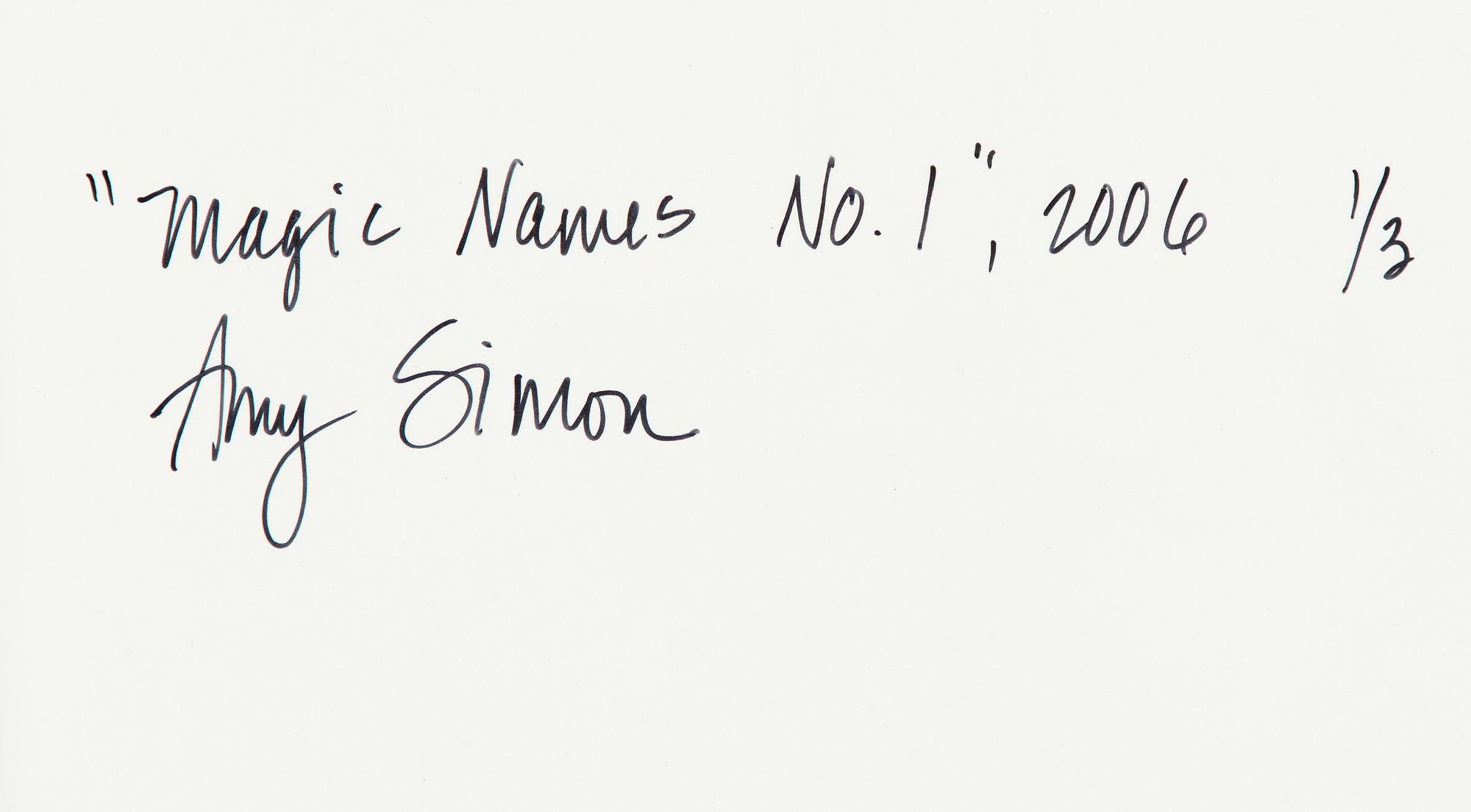 Amy Simon, "Magic Names #6", 2001.