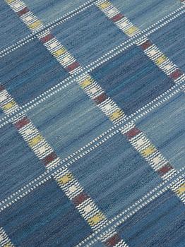 BARBRO NILSSON, a runner, flat weave, "Falurutan m blå II", 277,5 x 105,5 cm, signed AB MMF BN.