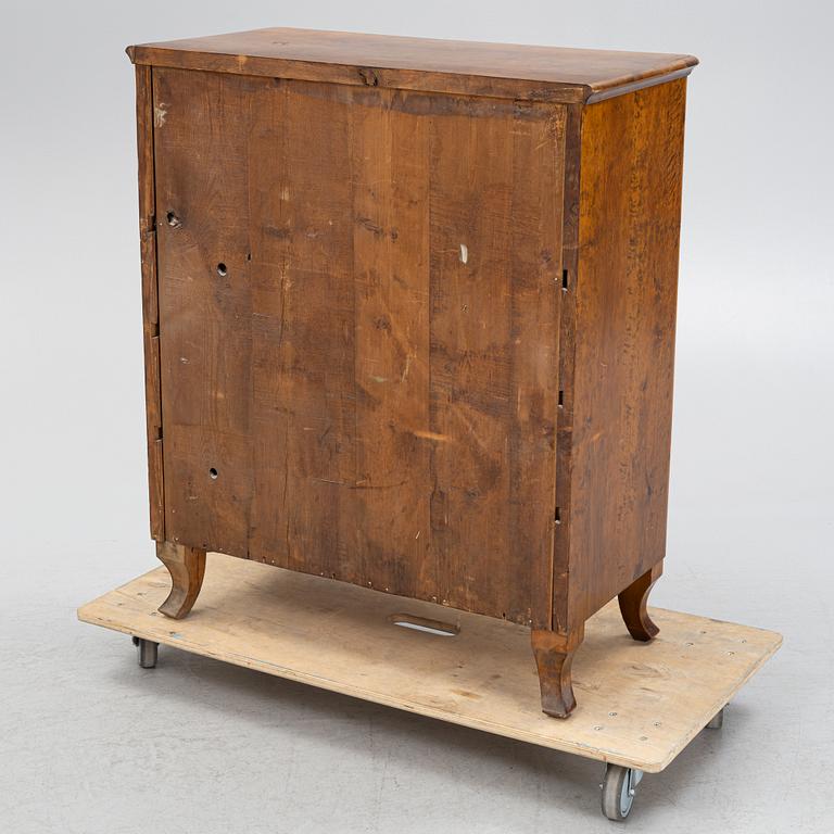 A birch-veneered dresser, second half of the 19th century.