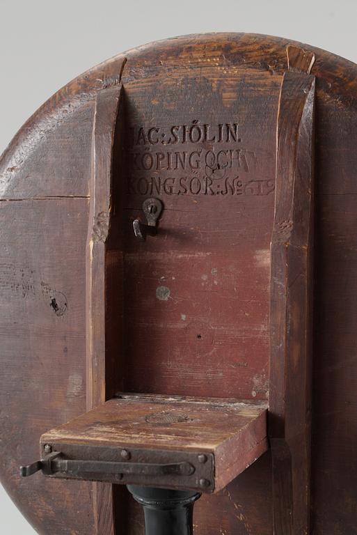 A Swedish 18th century tilt-top table by J. Sjölin.