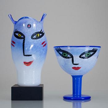 SKÅL OCH VAS, glas. "Open Minds", Ulrica Hydman-Vallien, Kosta Boda.