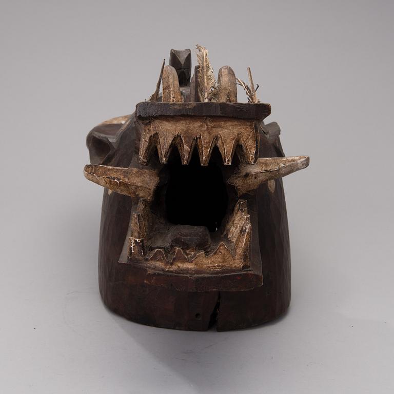WANYUGO-MASK, Senufo-folket, Elfenbenskusten, Afrika.