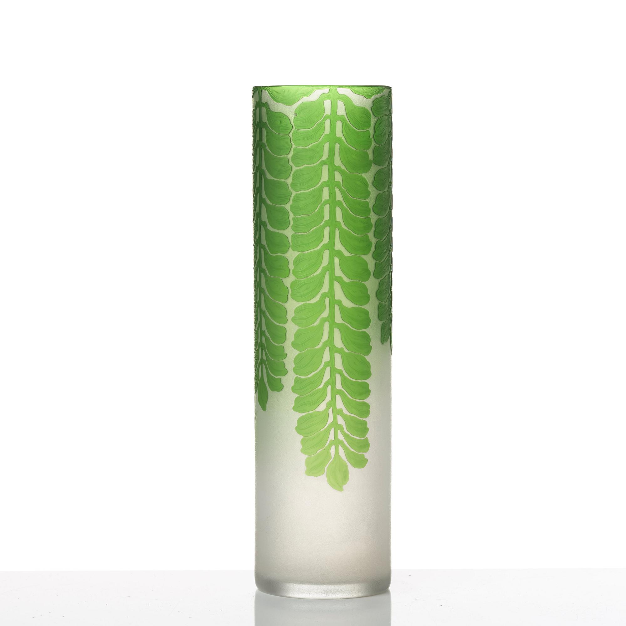 Karl Lindeberg, an Art Nouveau cameo glass vase, Kosta early 20th century.