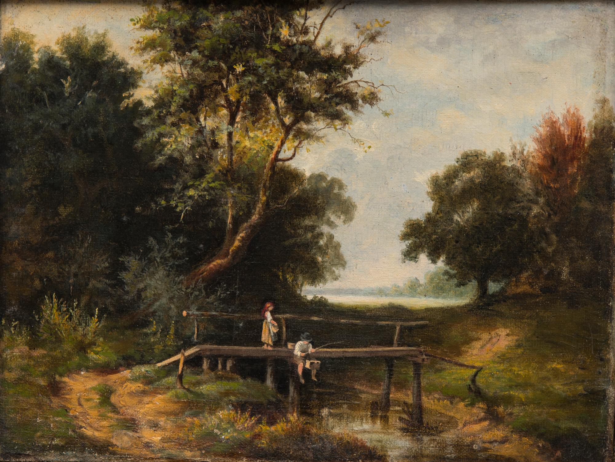 MAALAUS, öljy kankaalle, 1800-luku, signeeraamaton.