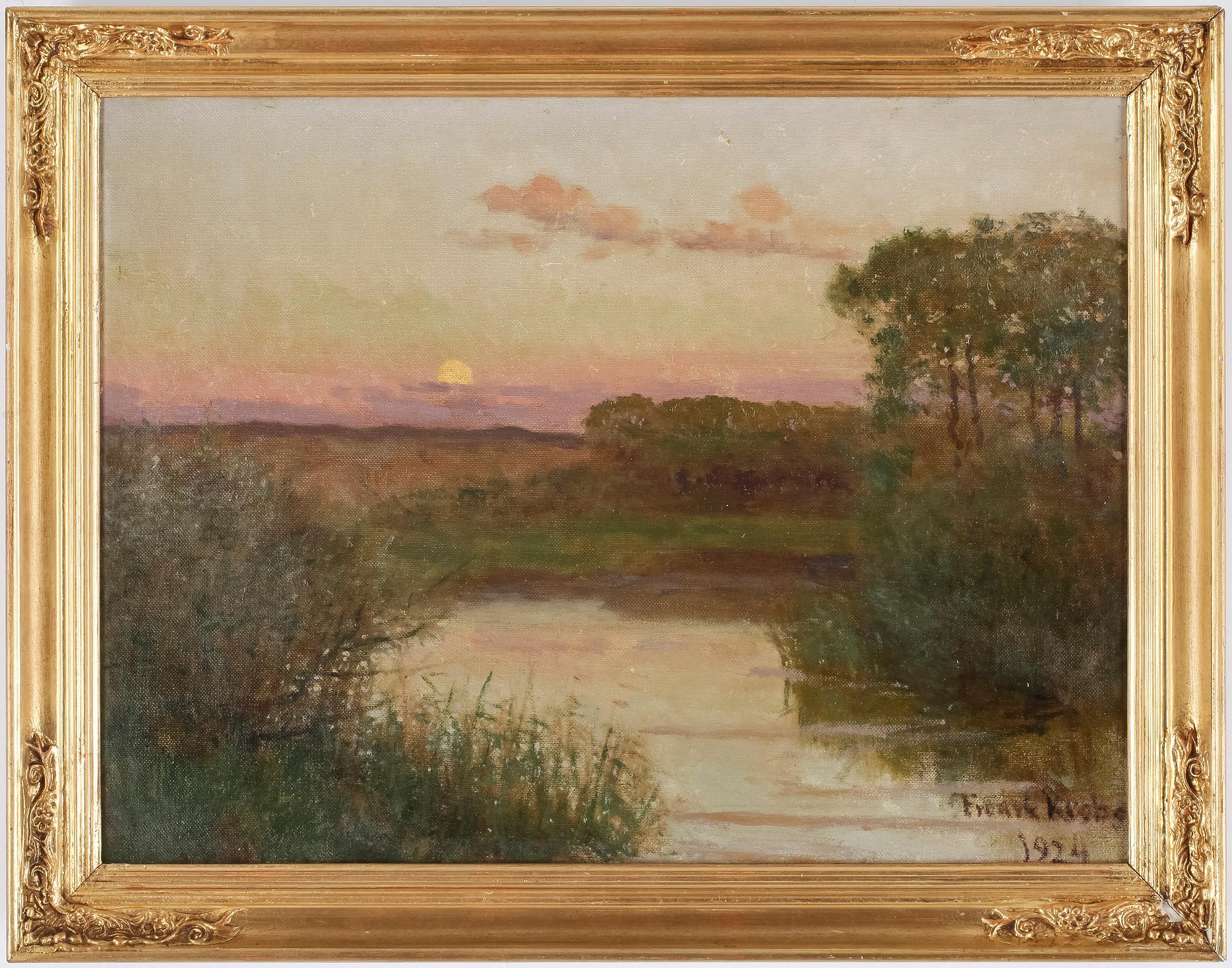 FREDRIK KREBS, olja på duk. Signerad och daterad 1924.