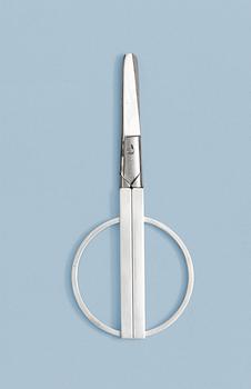 1127. A pair of Wiwen Nilsson sterling scissors, Lund 1968.