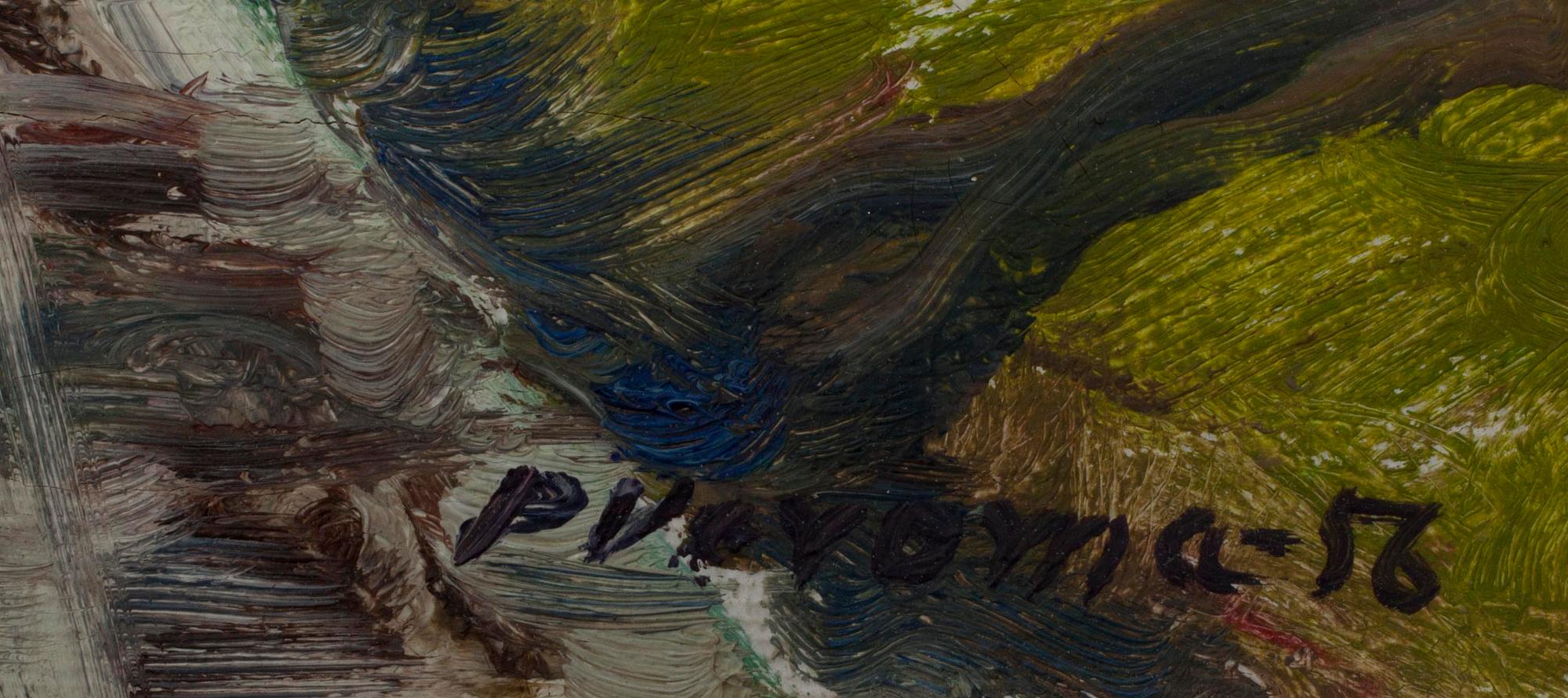 PENTTI VEROMA, olja på duk, signerad och daterad -56.