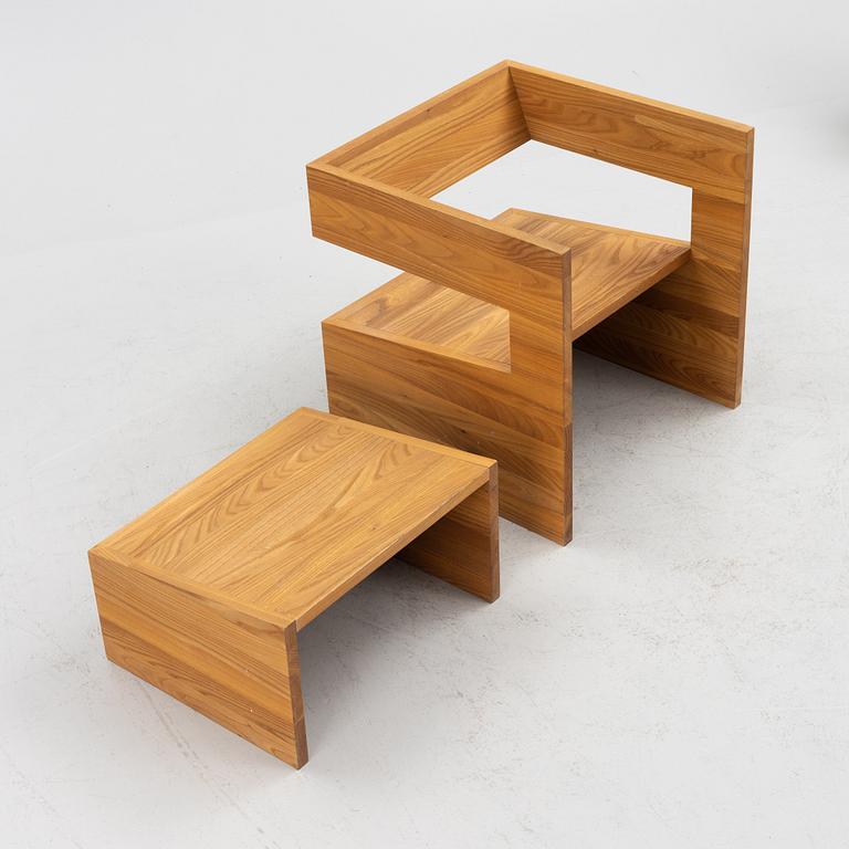 Claesson Koivisto Rune, Claesson Koivisto Rune (Mårten Claesson), unik fåtölj med fotpall, "Cochin Club", 1997.