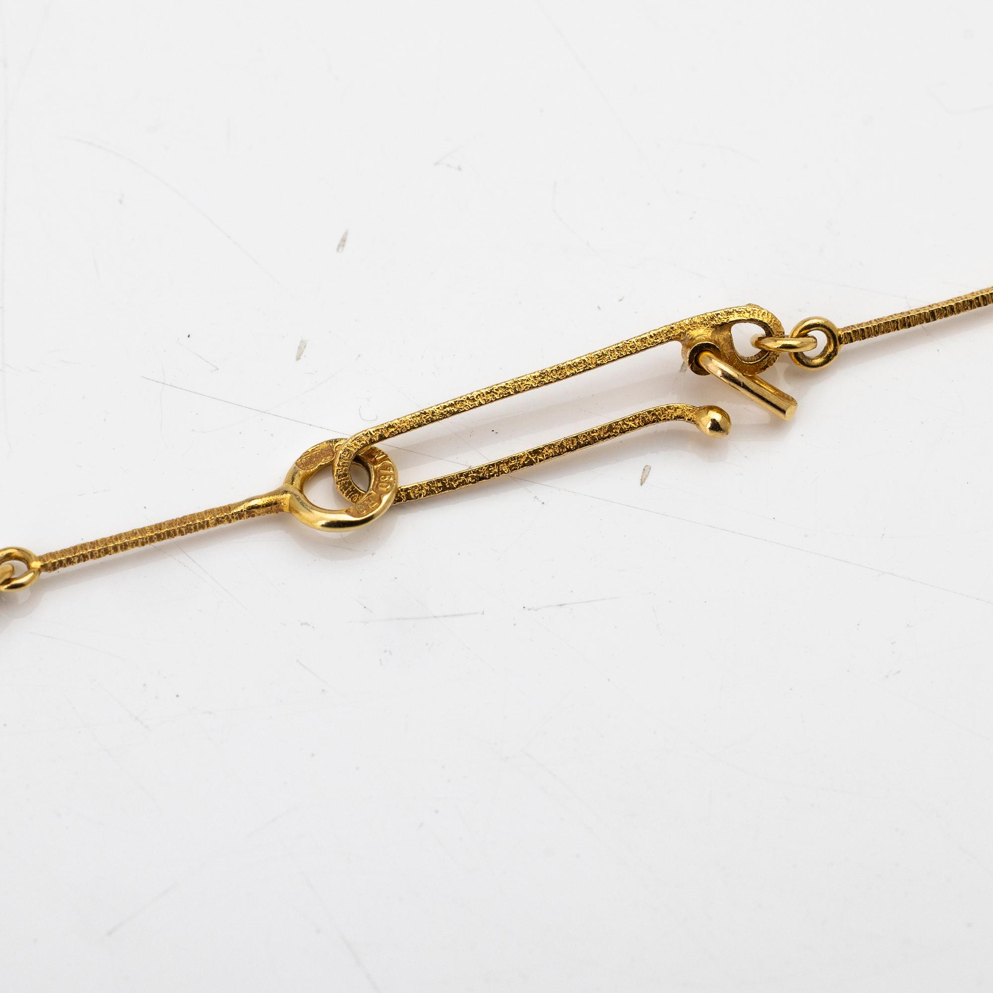 Björn Weckström, Necklace, "Diamond Bud", 18K gold, diamond, Lapponia.