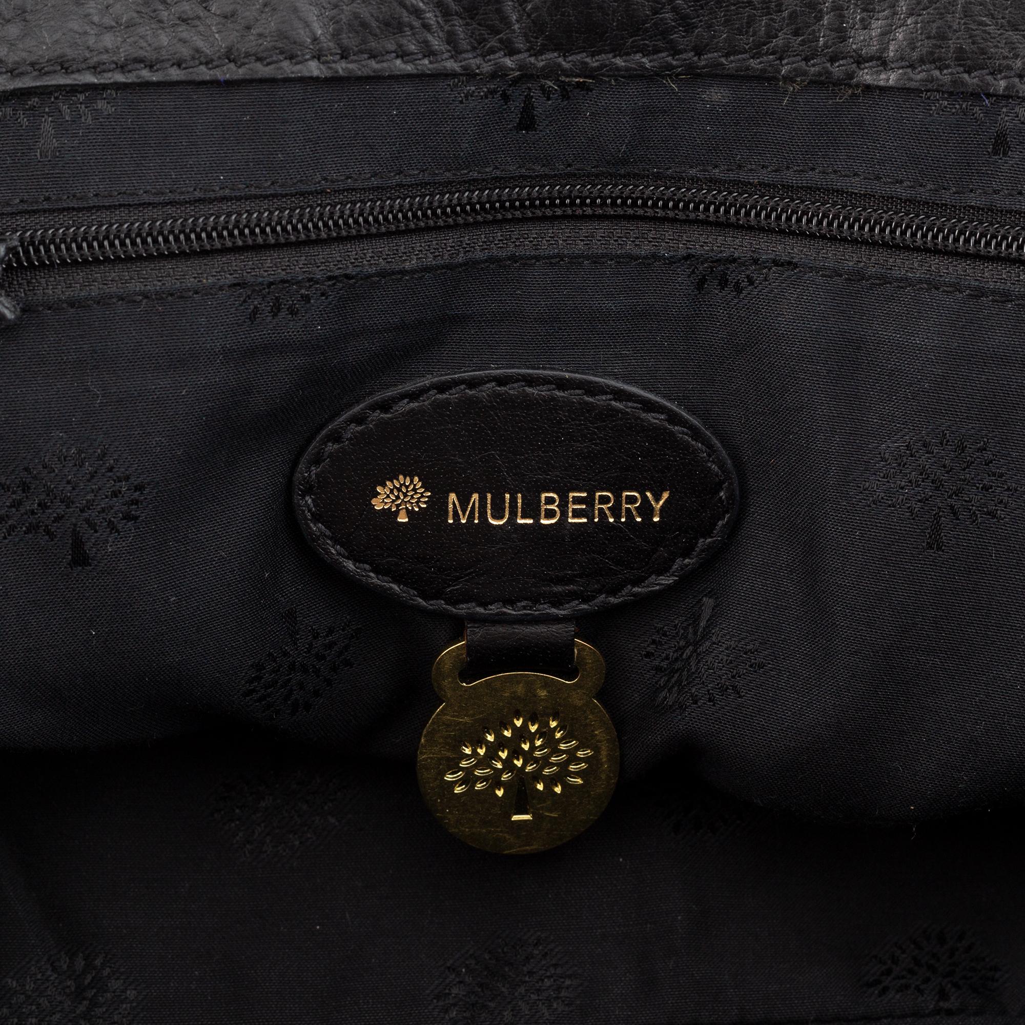 Mulberry, a black leather 'Alexa' bag.