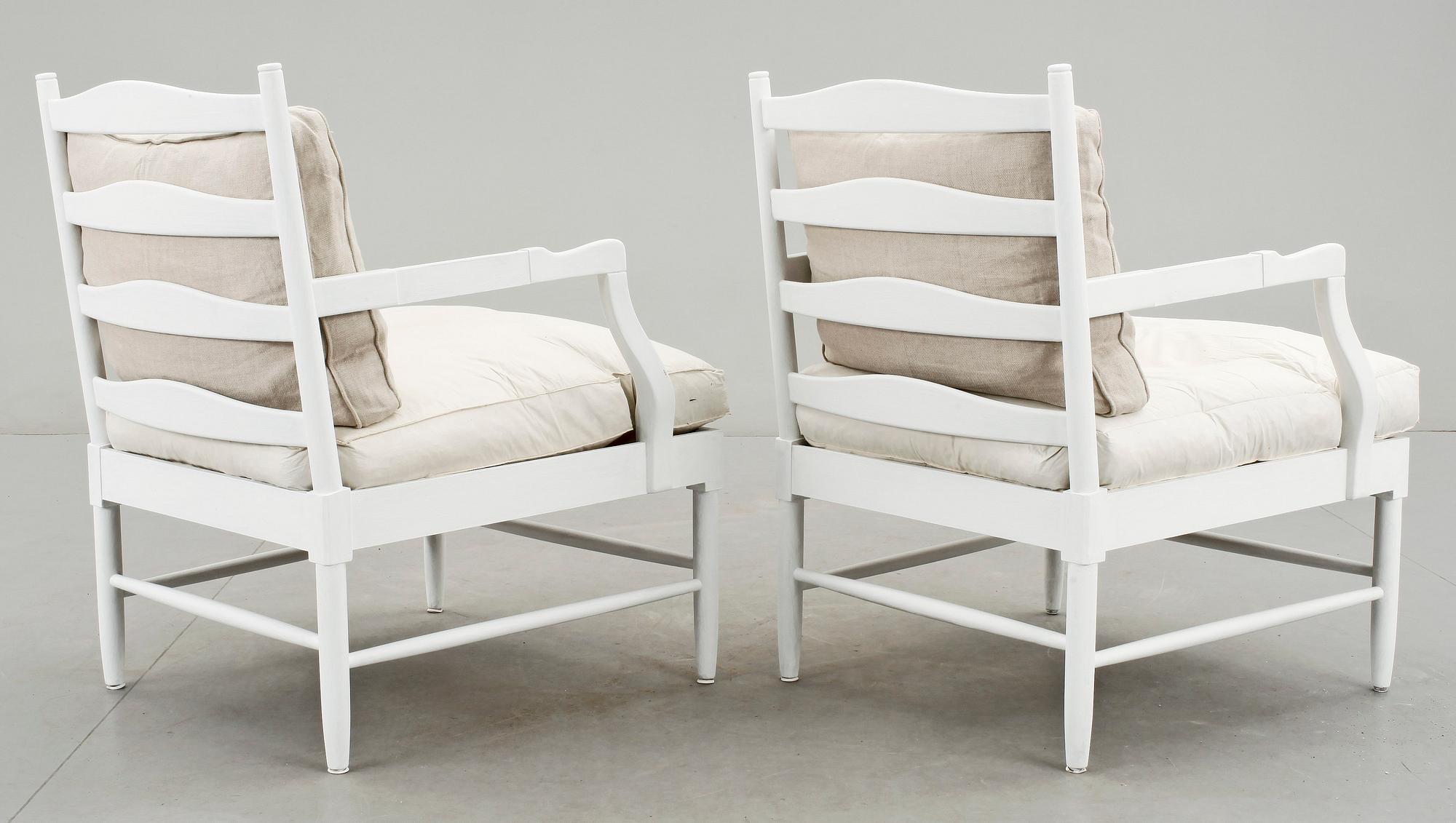 FÅTÖLJER, ett par, Gripsholmsmodell, 1900-talets andra hälft.