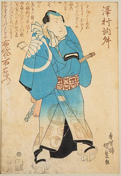 Utagawa Kunisada, färgträsnitt, Japan.