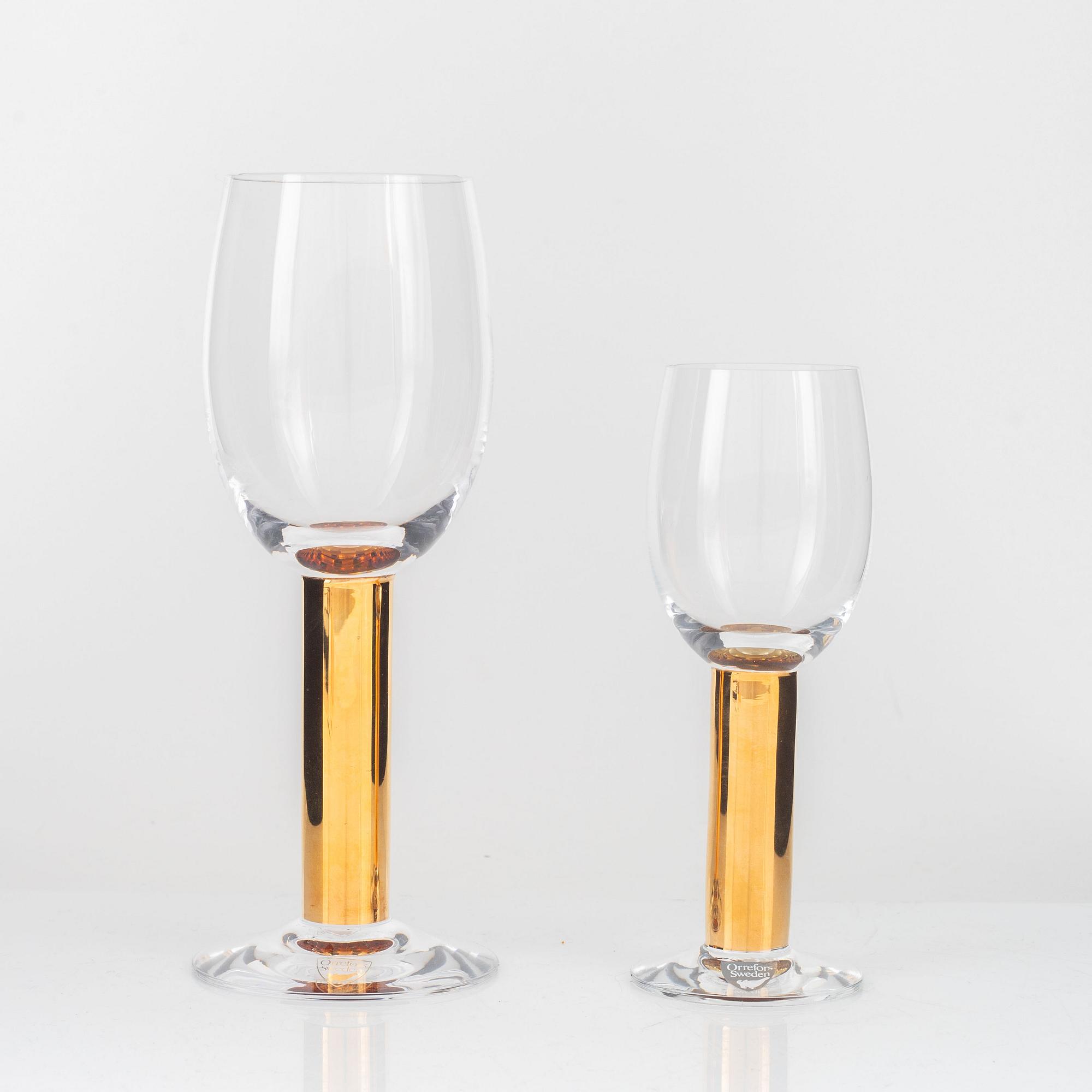 Gunnar Cyrén, glas, 4 st "Nobel", Orrefors.