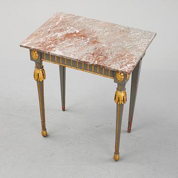 A Gustavian style console table, 19th Century.