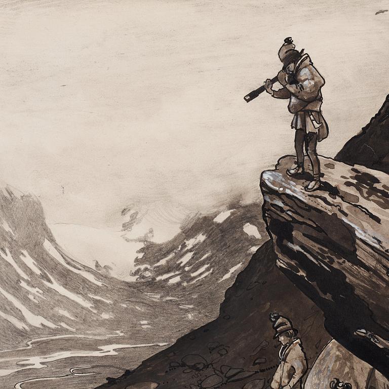 John Bauer, Samepojkar i höglänt terräng.