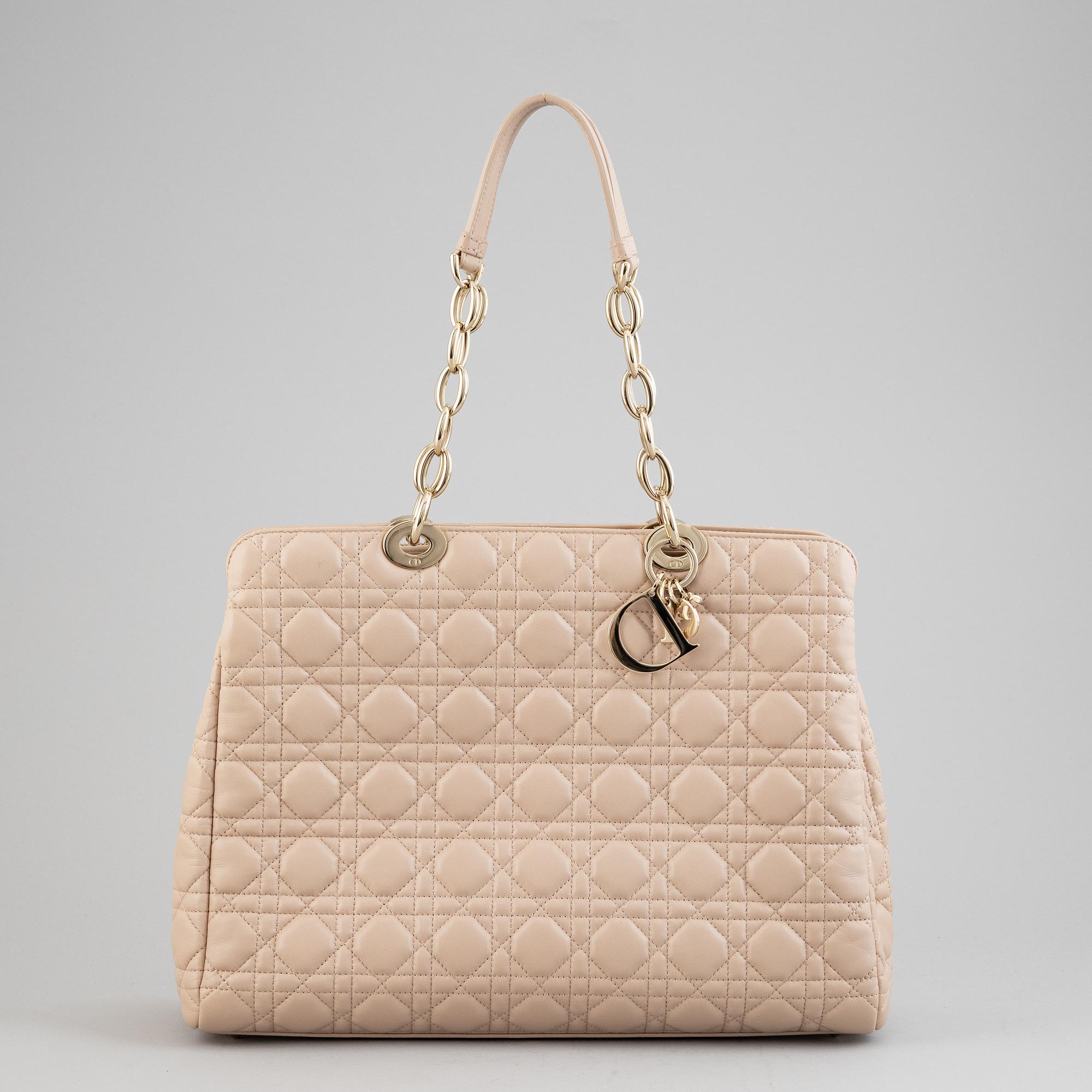 Christian Dior, a pink leather 'Lady Dior' handbag, 2015.