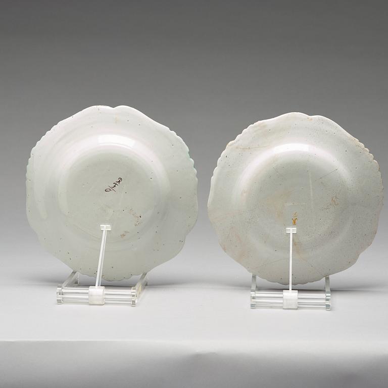 A pair of faiance soup dishes, Reval, 18th Century.