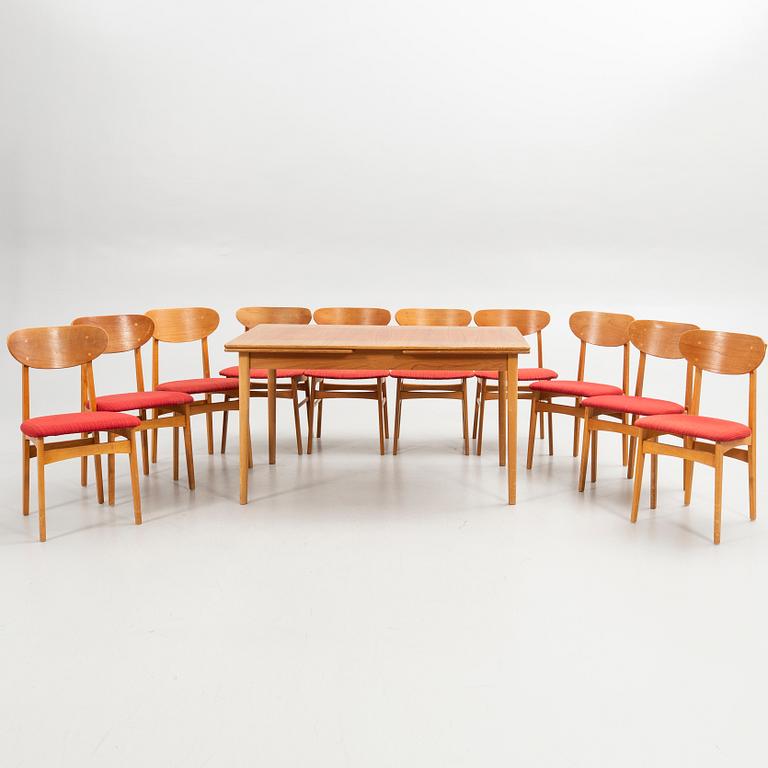 Dining group, 11 pieces, 6+4 chairs, Ikea, model "Monaco".