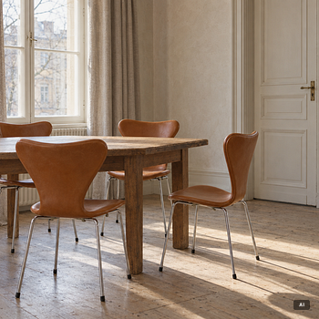 Arne Jacobsen, 4 chairs, "Series 7", Fritz Hansen.