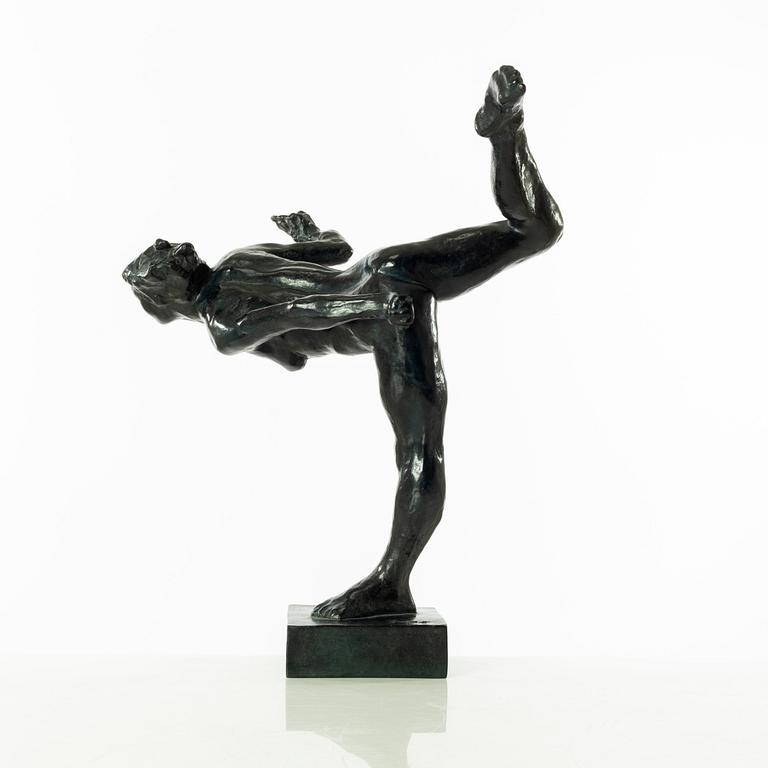 Gudmar Olovson, sculpture. Signed. Numbered. Foundry mark. Bronze, height 57 cm, length 39 cm.