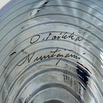 Oiva Toikka, Glass bird, signed O. Toikka Nuutajärvi.