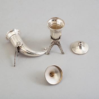 a six parts silver condiments set, second half of the 20th century.