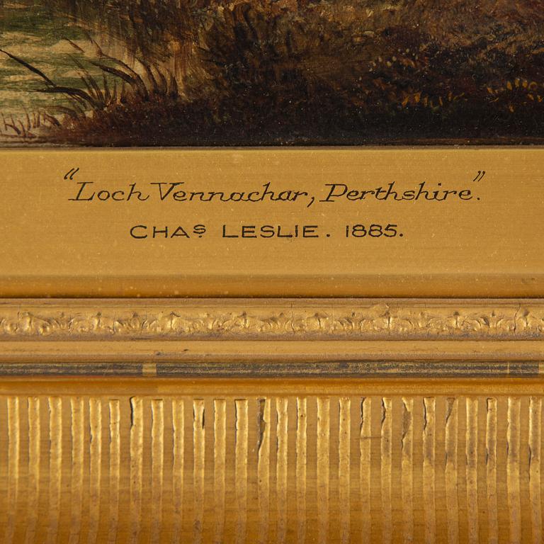 CHARLES LESLIE, olja på duk, signerad.