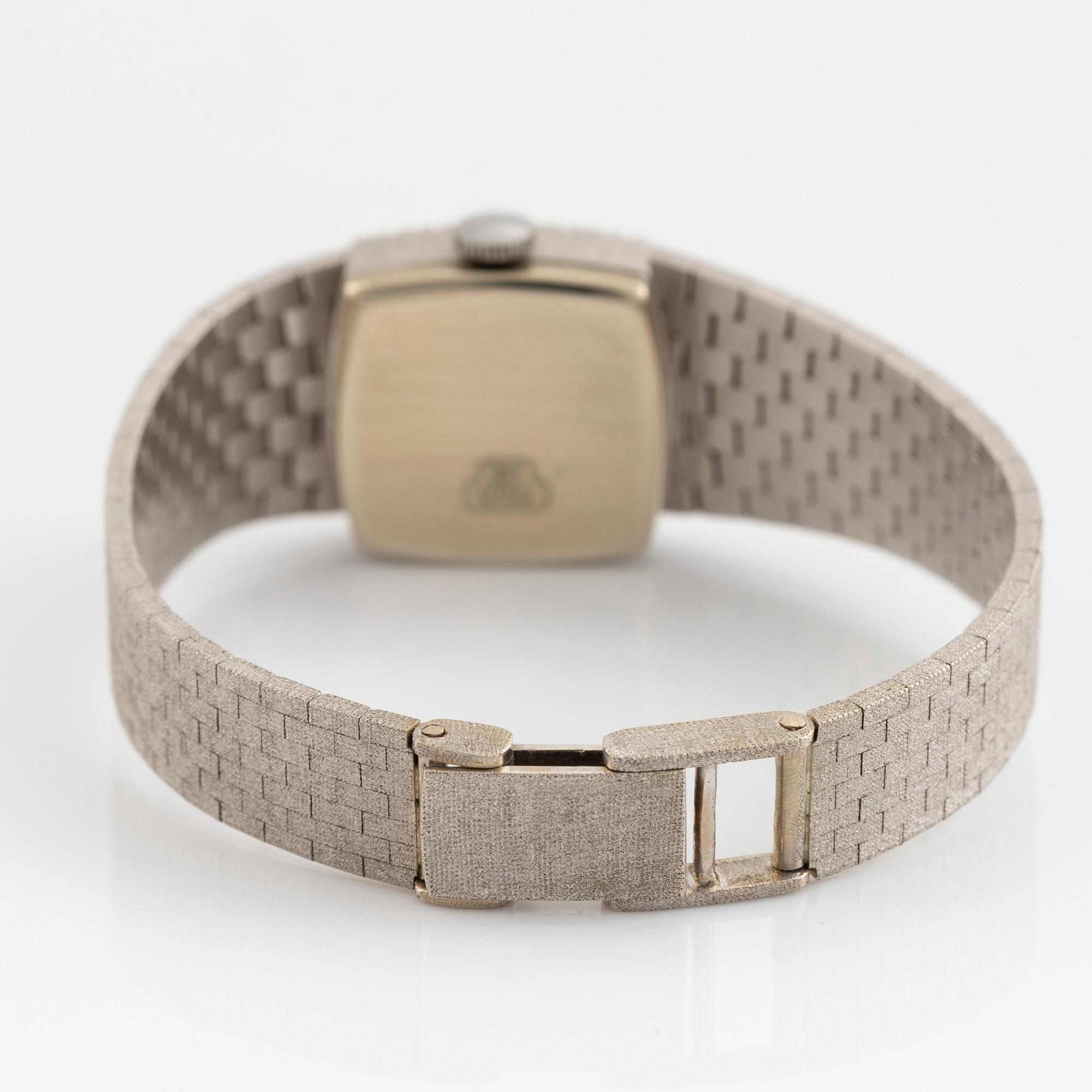 Wristwatch, 18K white gold, 18,5 mm.