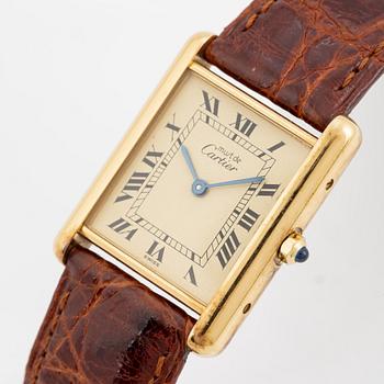 must de Cartier, Tank, armbandsur, 23,5 x 23 (30,5) mm.