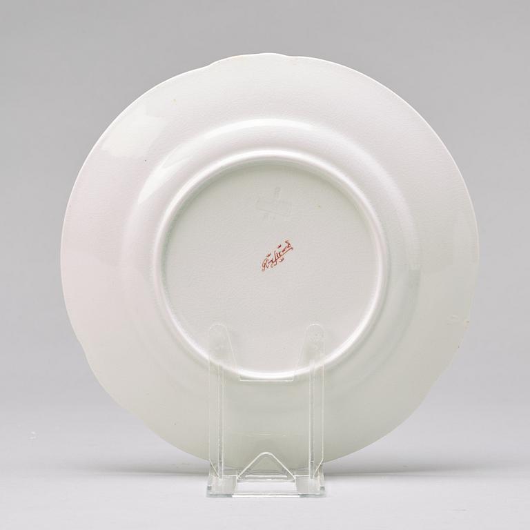 ALF WALLANDER, a part crayfish creamware service, from Rörstrand, first half of the 20th century (19 pieces).