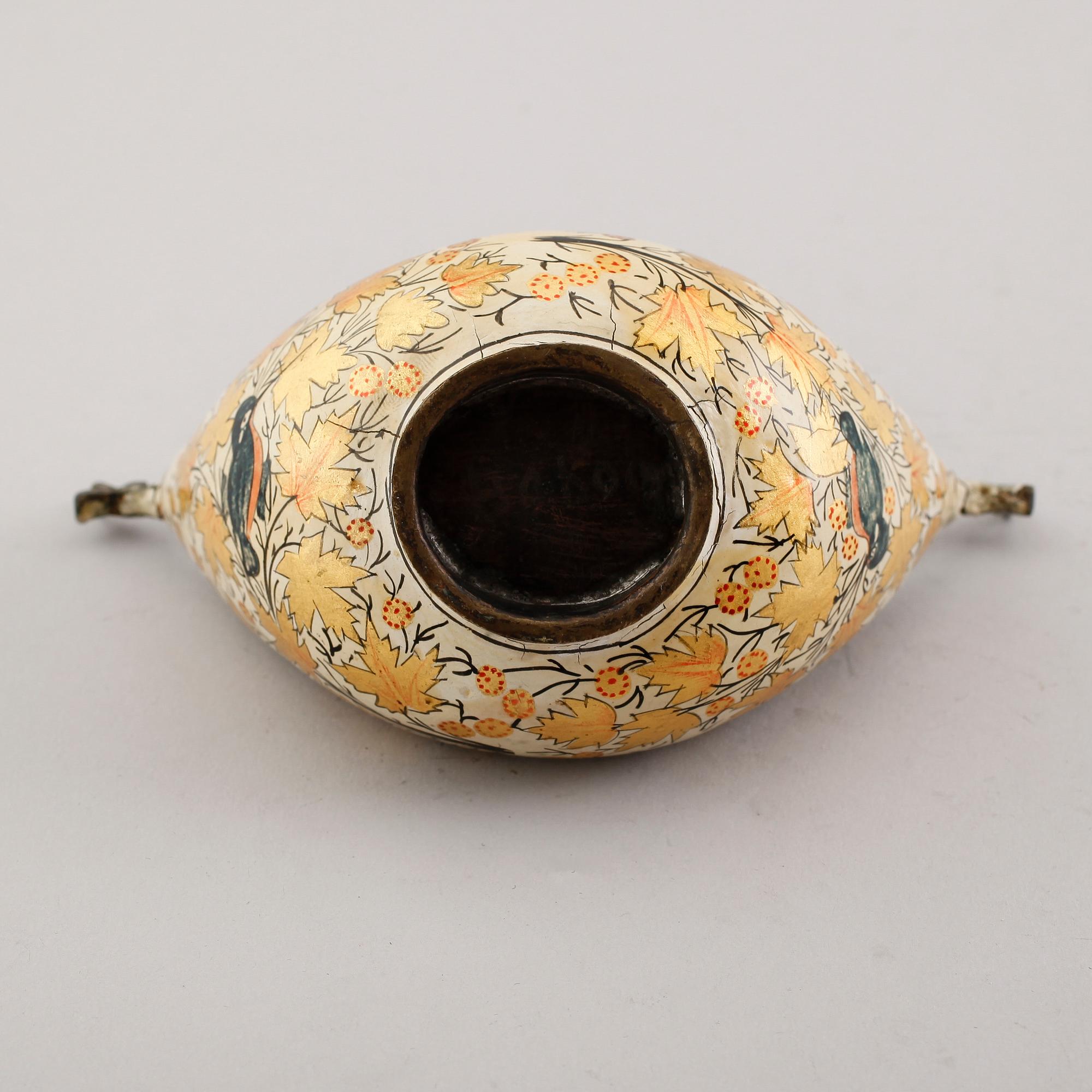 KÅSA, mässing och emalj, Ryssland, omkring år 1900.